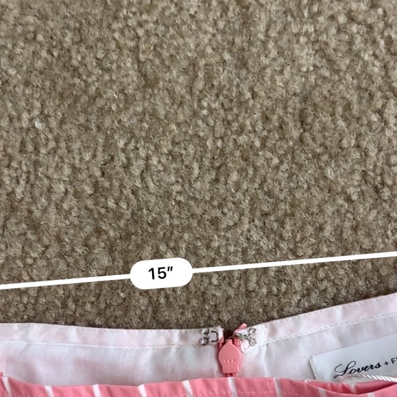 Lovers + Friends white pink striped skirt - Picture 3 of 4